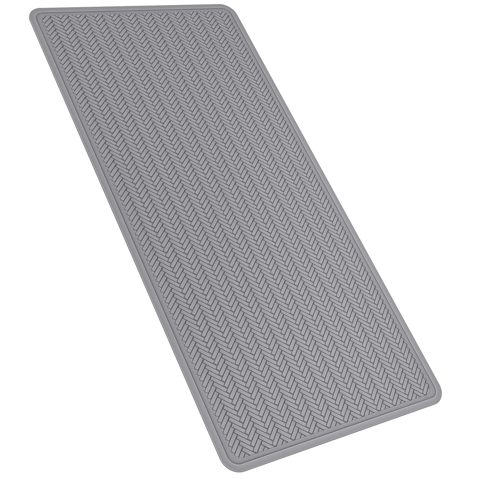 OTHWAY Non Slip Bathtub Mat, Extra Long 43x92 cm Rubber Bath Tub Shower Mat, Soft Mat for Bathroom Tub with Strong Suction Cups (Grey)
