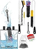 Hookah Cleaning Kit with 5 Brushes & 500 Stainless