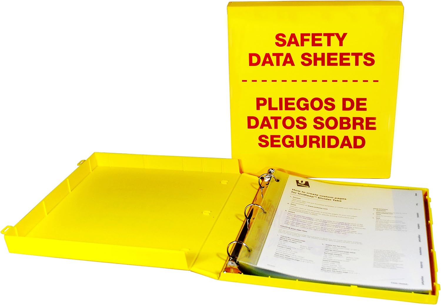 Case Includes Both English And Spanish Printing On Cover 1 5 Binder Spine Unikeep Sds Bilingual Fully