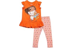 Disney Moana Graphic T-Shirt and Leggings Outfit Set Toddler to Big Kid