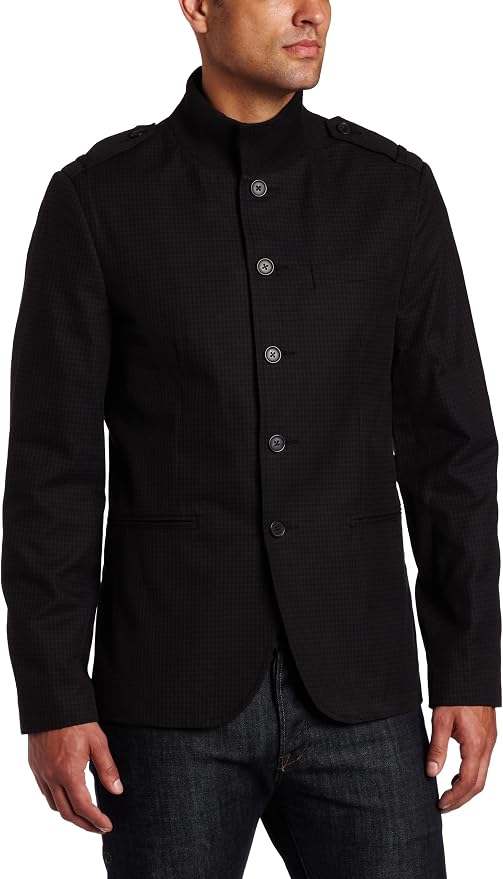 kenneth cole leather blazer