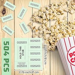 Kosiz 504 Sheets 5 Bid Raffle Ticket with Different