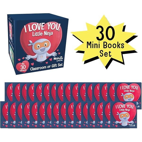 Kind Ninja Mini Books Classroom or Party Gift Set (30 Mini Books