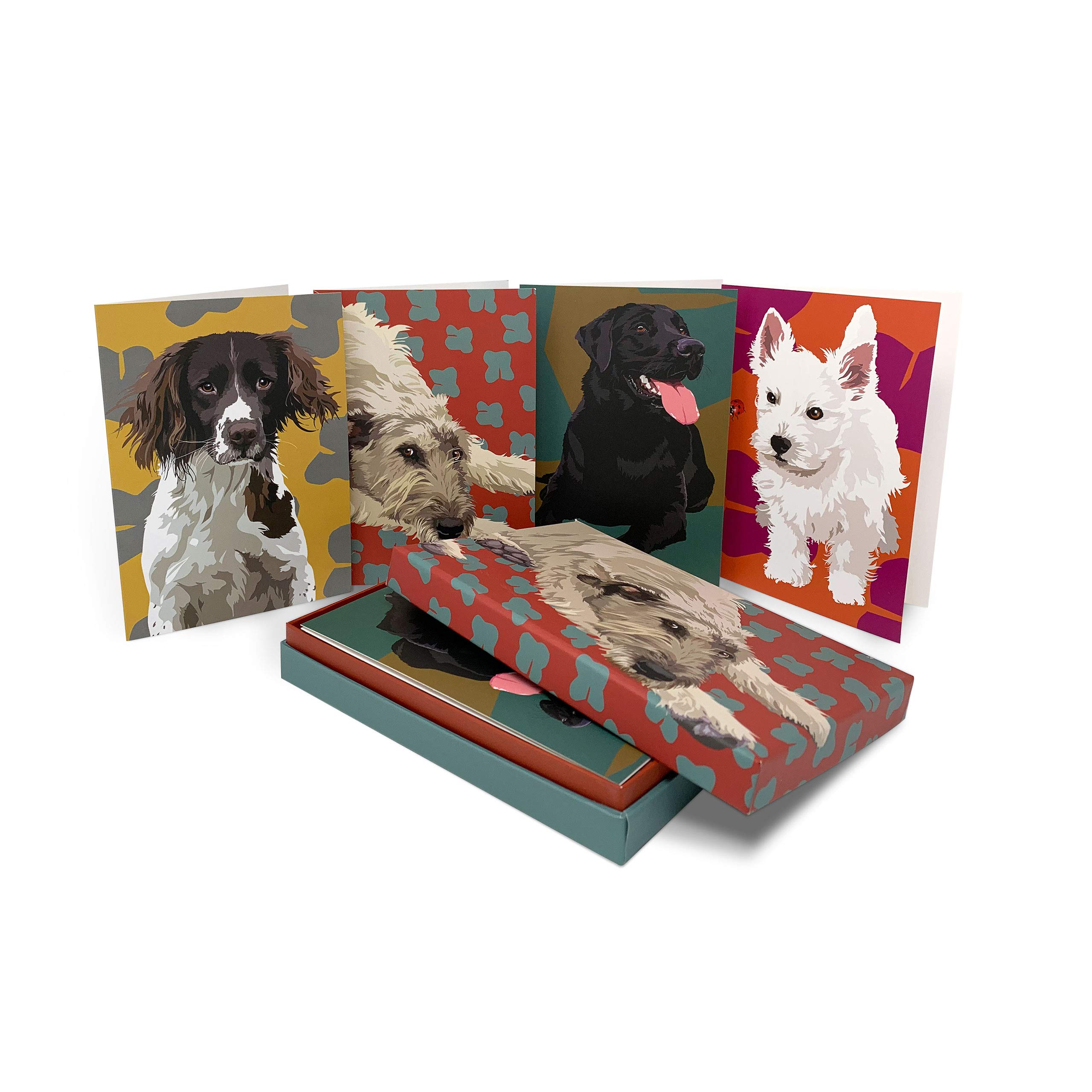 Dog Set Blank Greeting Boxed Notecards by Leslie Gerry