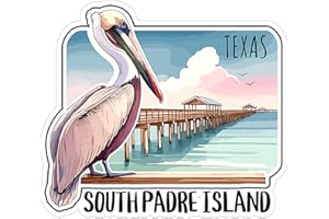 NO THORNS MEDIA South Padre Island Texas Sticker 4 Inch - Waterproof Vinyl Decal for Laptop Water Bottle Car Tumbler - Durable Aesthetic Long-Lasting Stickers for Adults ID44990