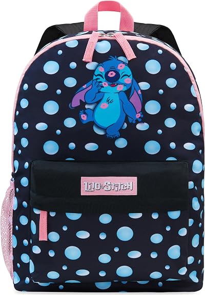 Disney Stitch Backpack Girls Rucksack School Bag Black