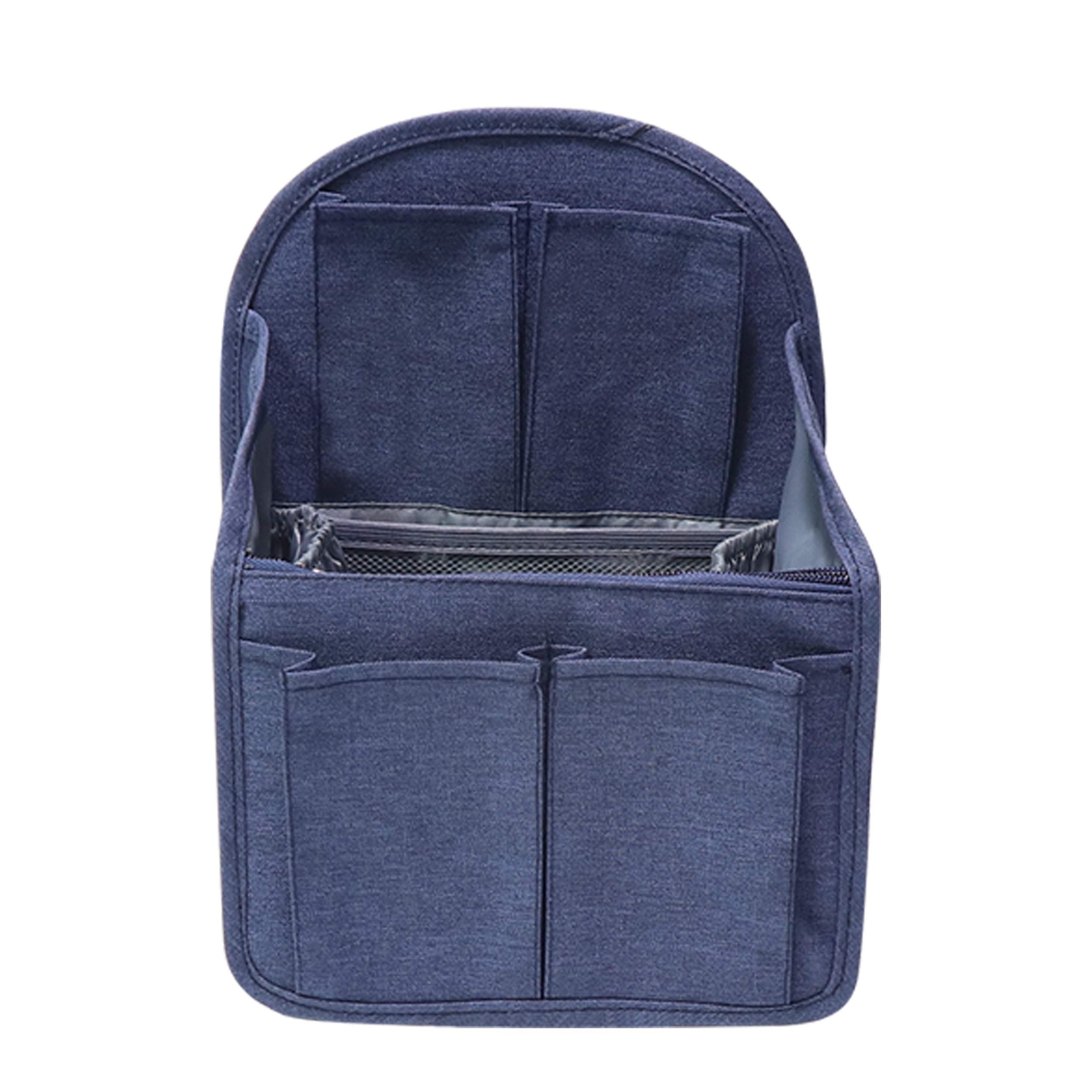 Soyizom Nylon Backpack Organiser Insert for Backpack Rucksack Universal Bag in Bag Men Women Shoulder Tote Bags Handbag Shoulder Bag Organisers,Navy-blue