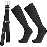 Baseball Socks and Belt Combo for Youth Adult - Softball Socks and Belt for Boys and Girls