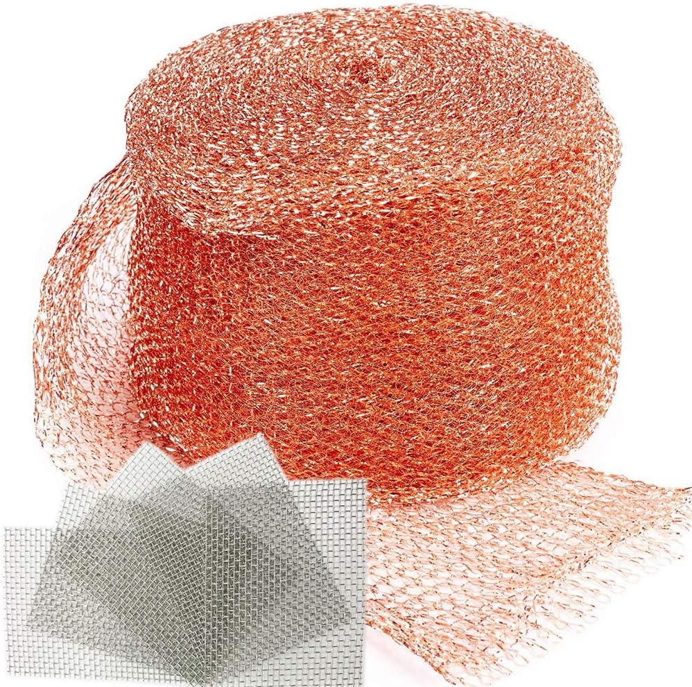 REMOPEST Copper Mesh, 5x100 Ft and 5 pcs Stainless Steel Wire Mesh : Garden & Outdoor