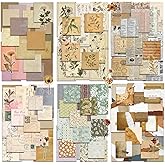 slapaflife 450 PCS Vintage Scrapbook Supplies Junk Journal Supplies, Scrapbook Supplies Kit Include Flowers for Scrapbooking,
