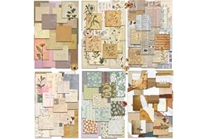 SLAPAFLIFE 450 PCS Vintage Scrapbook Supplies Junk Journal Supplies, Scrapbook Supplies Kit Include Flowers for Scrapbooking, Planner, Craft Supplies