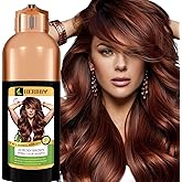 HERBBY Hair Color Shampoo for Gray Hair Coverage&Color Transform with 9 Herbal Extracts –Long Lasting(6-8 Weeks),Shiny,Evenly Colored,Instant Hair Dye Shampoo&Conditioner,500 Ml (AUBURN BROWN COLOR)