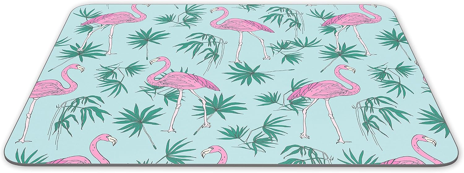 Tropical Flamingo Print Mouse Mat Pad - Surf Girls Student Computer #13047, Multicolor - Image 3