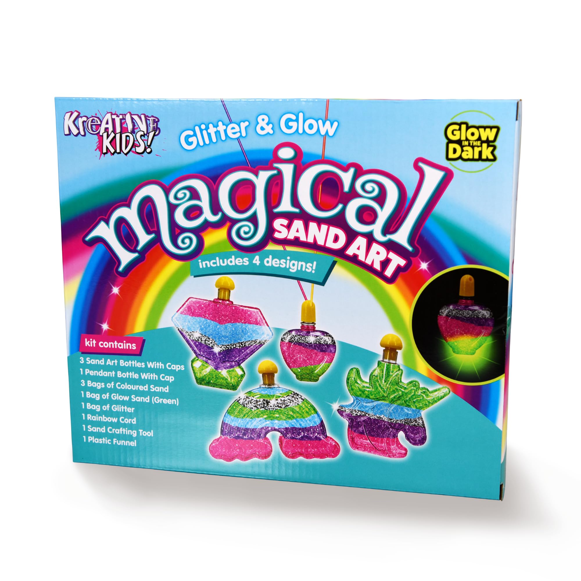 KandyToys Glitter and Glow Magical Sand Art Kit | Moving Sand Art | Art Set for Kids | Arts and Crafts