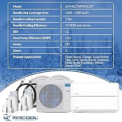 MRCOOL DIYM227HPW01C07 DIY Series Dual Zone