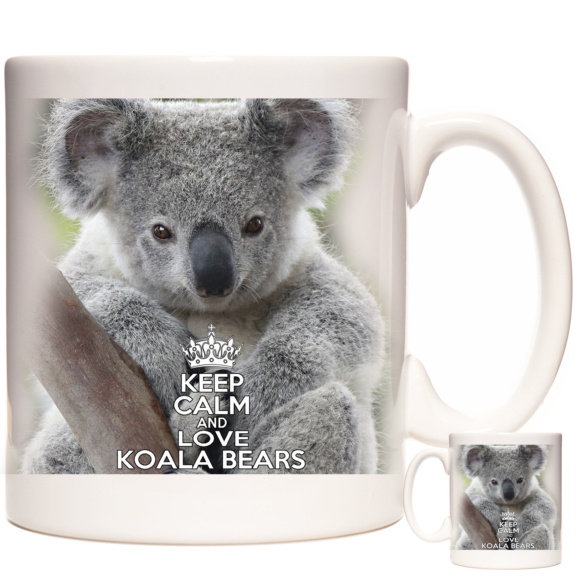 Koala Mug, Keep Calm and Love Koala Bears. 11oz Ceramic Mug. Koala Coffee Mug, Koala Gift Mug, Koala Photo Mug