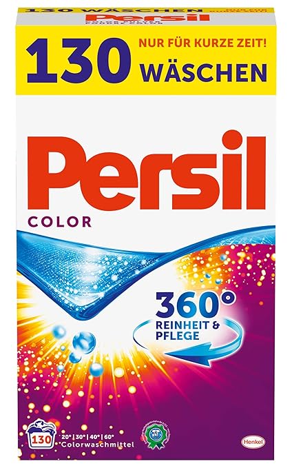 Persil Color Pulver, Colorwaschmittel, 360° Reinheit & Pflege, 1er Pack (1 x 130 Waschladungen)