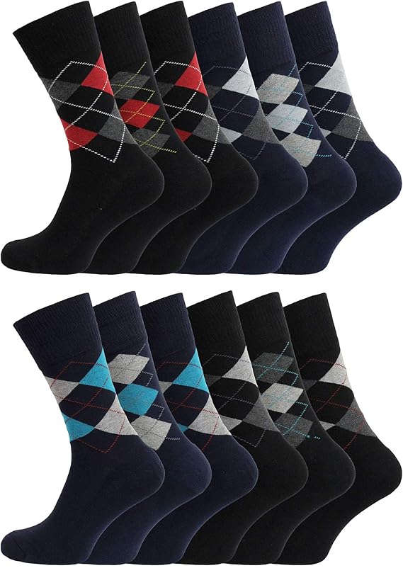 Mens Soft Cotton Rich Easy Top Cushioned Sole Non Elastic Socks 711 Uk