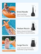 AstroAI Electric Pump 400L/min 220-240V UK 3 Nozzles Air Mattress Pool Inflator view 9