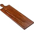 BirdRock Home 31.5” Acacia Wooden Cheese Serving Board with Handle - Large - Extra Long - Party Charcuterie for Appetizers Fo