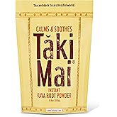 Taki Mai Instant Kava Kava Powder 8.8 oz – Pure Noble Kava Root Powder, Natural Relaxation Aid for Calmness, Stress Relief, and Sleep Support, No-Strain Mix Rapid Calm Rituals