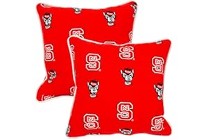 College Covers Outdoor Decorative Pillow Pillow, 16" X 16", NC State Wolfpack 2 Count