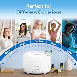 ASAKUKI 500ml Essential Oil Diffuser with Remote Control 5-in-1 Ultrasonic view 7