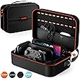 COOWPS Switch 2 Case for Nintendo Switch 2(2025), with 4Pcs Thumb Grip Caps, Portable Hard Shell Full Protection Travel Case with 18 Game Cards Storage for Switch 2 Pro Controller Accessories, Black