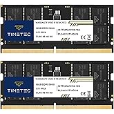Timetec 32GB KIT(2x16GB) DDR5 5600MHz PC5-44800 Unbuffered Non-ECC 1.1V CL46 1Rx8 Single Rank 262 Pin SODIMM Laptop Memory RA