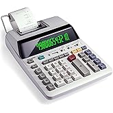 Sharp EL-1801V Ink Printing Calculator, 12-Digit LCD, AC Powered, Off-White, Ideal for Business &amp; Office Use, Easy-to-Read Display &amp; Durable Design