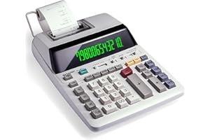 Sharp EL-1801V Ink Printing Calculator, 12-Digit LCD, AC Powered, Off-White, Ideal for Business & Office Use, Easy-to-Read Display & Durable Design