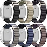 6 Pack Alpine Loop Bands Compatible with Apple Watch Ultra 3 2 1 Band 49mm 46mm 45mm 44mm Men Women;Soft Sport Loop Bands Replacement Strap for iWatch Ultra 3&2&1 Series 11 10 9 8 7 SE 6 5 4