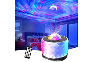 MRSCOZ Galaxy Projector，3 in 1 RGB Music Aurora Projector Night Light with Bluetooth Speaker and White Noise, Timer, Moon Projection for Baby Kids Adults Bedroom/Game Room/Party/Home Decor