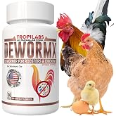 Tropilabs Farmalab Natural Dewormer Internal &amp; External 100 Tabs Poultry - Vitamin for Poultry Rooster Hen Chicken Baby Chick, hens. Made in USA.