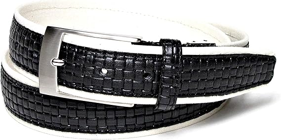 Amazon セール価格 Kieth メンズ ベルト メッシュ型押しレザーxキャンバス ブラック キナリ 35mm幅 サイズ調整可能 50有余年の歴史とクラフトマンシップが創り出す確かな品質 Made In Japan ベルト 通販