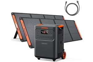 Jackery HomePower 3600 Plus Portable Power Station with 2x 200W Solar Panels, 3600W AC Output, 3584Wh LFP Solar Generator, Expandable up to 43kWh, Essential Home Backup for Home Use, Emergencies, RV