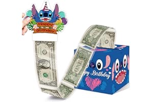 OQFGD Stitch Birthday Party Gifts Stitch Money Gift Boxes for Cash Gifts Stitch Birthday Decorations Stitch Happy Birthday Money Gift Box Stitch Party Decorations Stitch Themd Birthday Gifts for Boys Girls
