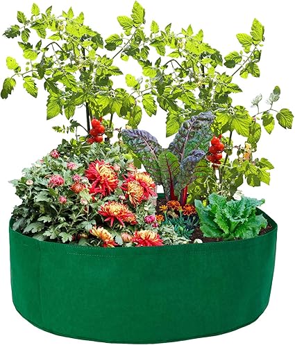 Vkty 2 Pack Raised Vegetable Beds Felt Fabric Seedling Grow Bags 15 Gallon Garden Raised Bed Planter Planting Bags For Plants Veg Herb Flowers Amazon Co Uk Garden Outdoors