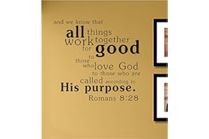 SLAP-ART and we Know That All Things Work Together for Good...Vinyl Wall Decals Quotes Sayings Words Art Decor Lettering Vinyl Wall Art Inspirational Uplifting