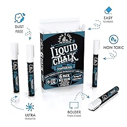 Liquid Chalk Marker Pen - White, Dry Erase for
