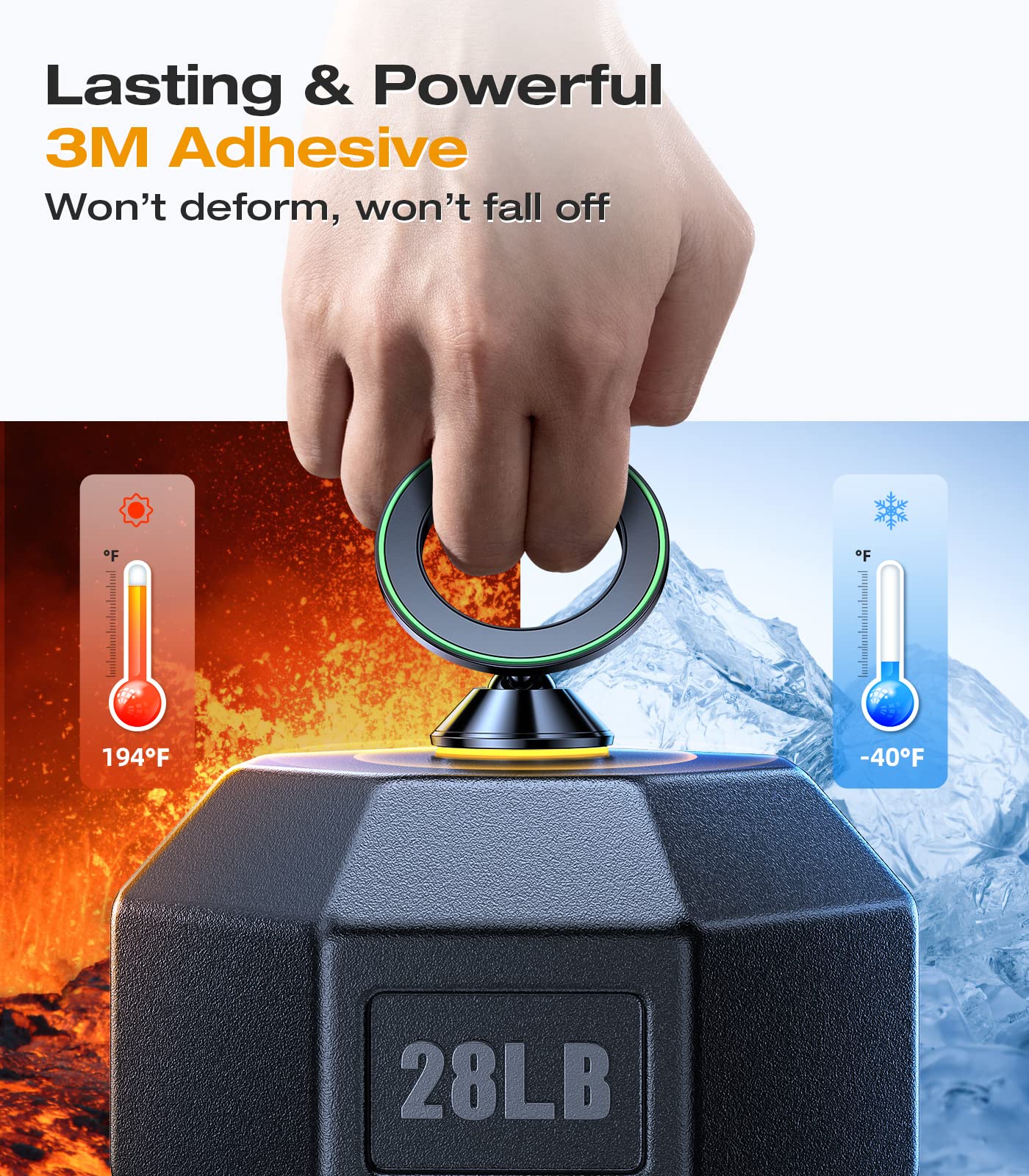 VICSEED 2025 Upgrade for MagSafe Car Mount, [Military-Grade] [High & Low Temp Resistance] Magnetic Phone Holder for Car Dashboard 360 Rotatable Car Phone Holder Mount for iPhone 17 Pro Max 16 15 14 13