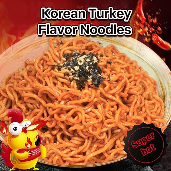 BAIXIANG KOREAN HOT FLAVOR RAMEN, SPICY HOT FLAVOR INSTANT NOODLE, SUITABLE FOR SPICY FOOD LOVER, PACK OF 5