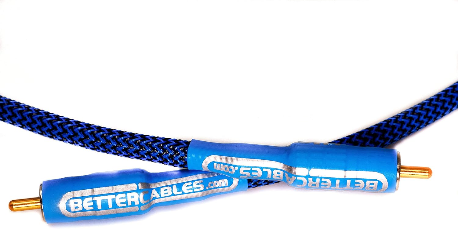 Better Cables Blue Truth Digital Coax Cable - High-End, High-Performance, Silver/Copper Hybrid, Low-Capacitance, Premium Coaxial Cable (RCA Cable) - 3 Feet: Home Audio & Theater