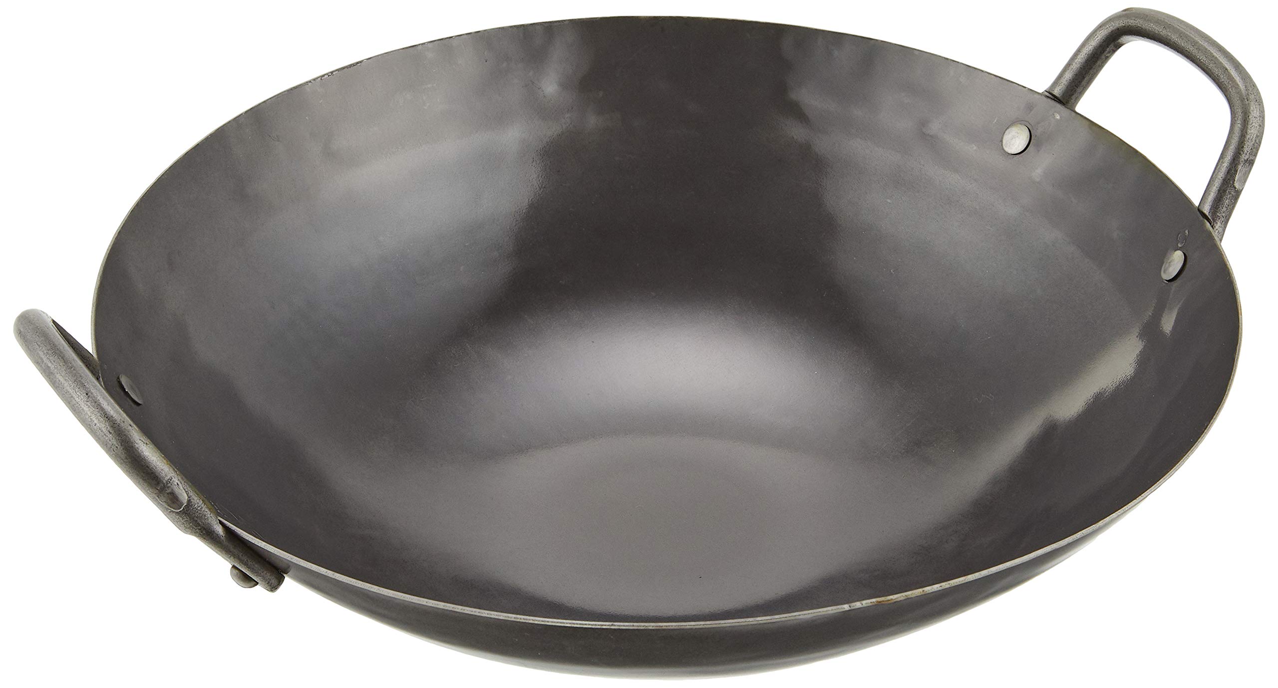 Yamada Iron Hammered Wok 27cm (Plate Thickness 1.2mm) Black