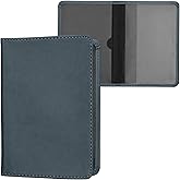 kwmobile Registration and Insurance Holder - Car Document Holder for Vehicle Documents and Cards - PU Leather - Dark Slate
