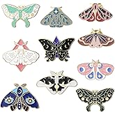 Dimeho 10 Pcs Butterfly Enamel Pin Cute Alloy Brooch Cool Metal Lapel Pins Funny Decoration Badge Clips for Backpacks Clothes Jackets Bags Hat Christmas Valentine's Day Steampunk Jewelry