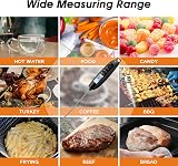 DOQAUS Digital Meat Thermometer Probe 304 Stainless, Backlit, 0.1C, -50C to 300C view 8