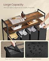 VASAGLE Laundry Basket with 4 Pull-Out Liners and 2 Shelves 160 L view 4