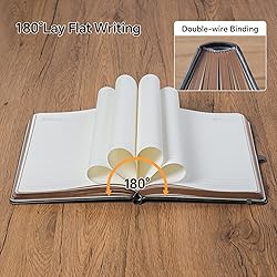 Thick Lined Journal Notebook with Pen, 360 Pages