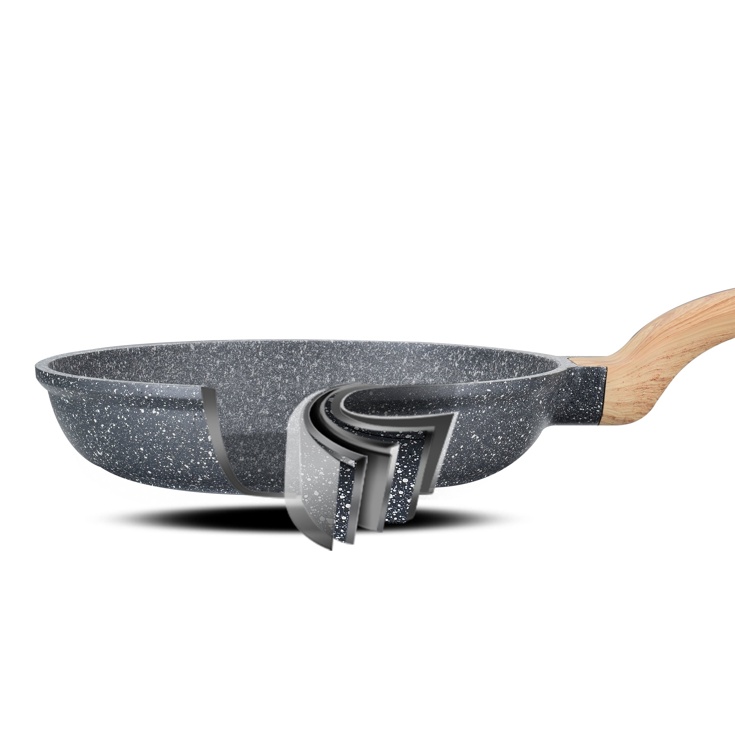 Carote 9.5 Inch Frying Pan PFOA Free StoneDerived NonStick Coating